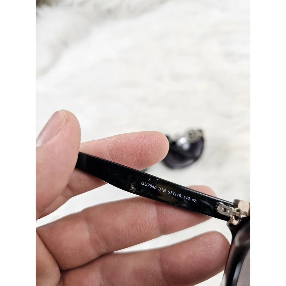2 Original GUESS BLACK Sunglasses Plastic - Lightly Worn
